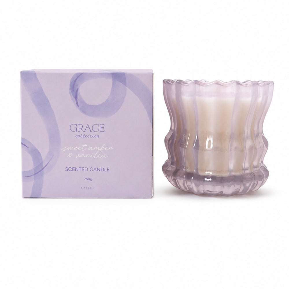 Grace Collection 260g Glass Candle - SWEET AMBER & VANILLA